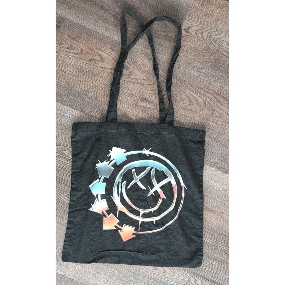Blink 182 Tote Shoulder Bag Black Blue and Pink 100% Cotton Lightweight